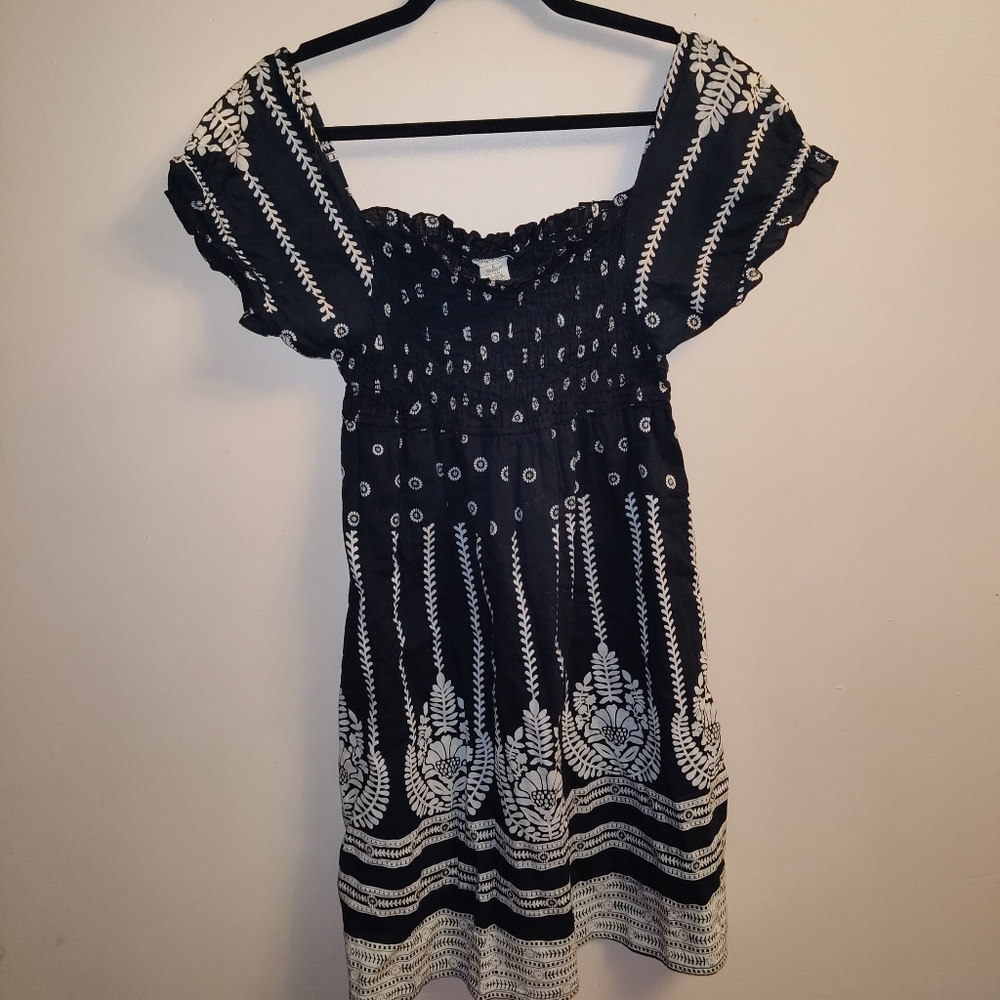 Blue Plate off the shoulder dress boho